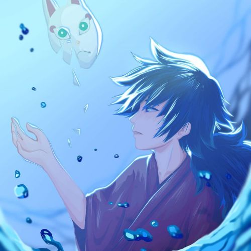 Giyuu The Ones Left behind ~ Drawin water effects is fun haha Continuation of the mini countdown to 