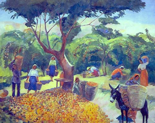  Gathering Peaches In The Collective Farm In ArmeniaՄարտիրոս ՍարյանMartiros Saryan