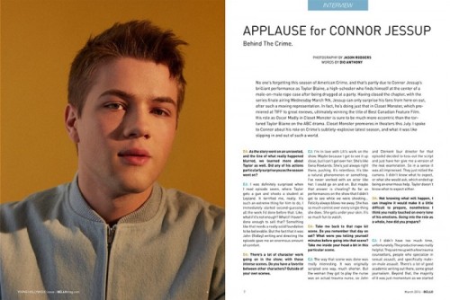 planet-q:  American Crime’s Joey Pollari and Connor Jessup Interviewed In Bello Magazine  Purchase the magazine via: www.bellomag.com 