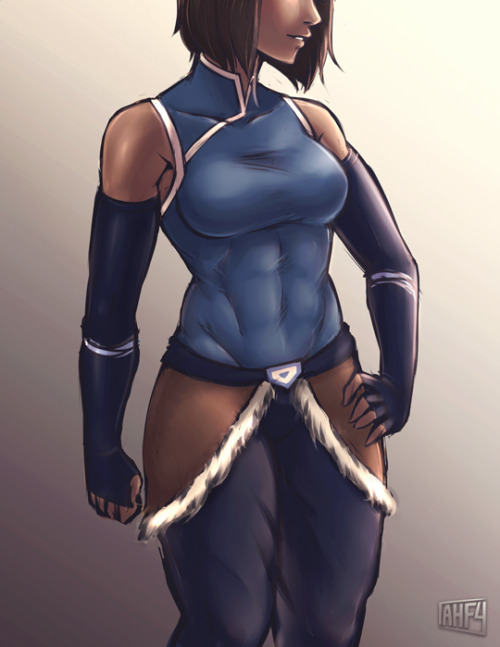 an anatomy/shading study that turned into a korra dress up thing ;w;other alt. variations @ patreon
