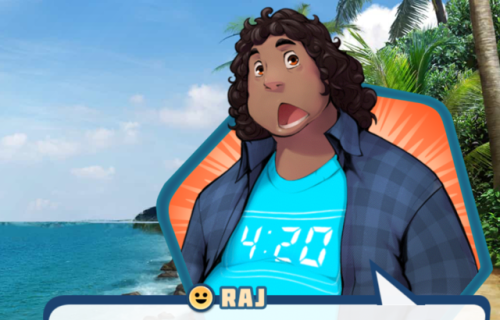 donutkinks:THE REAL MYSTERY OF ENDLESS SUMMER IS HOW RAJ GETS THESE COOL SHIRT CHANGES EVERY BOOK