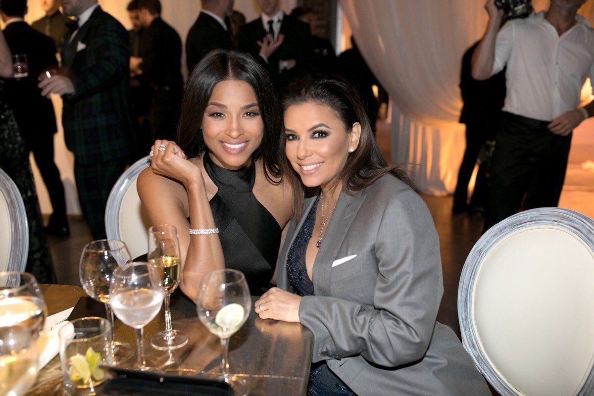 thewilsonsdaily:  Ciara and Eva Longoria at Serena’s Wedding