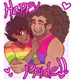 camalilium:  Happy pride month feat my bois Akoni and Sahil! I hope everyone’s having fun and staying safe &lt;3