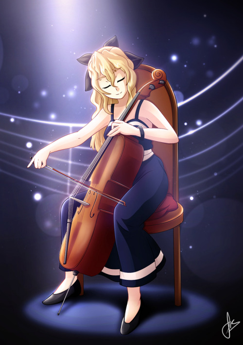 shinigamitom:Beautiful ^~^ I could imagine Lilly playing a string instrument.Source 
