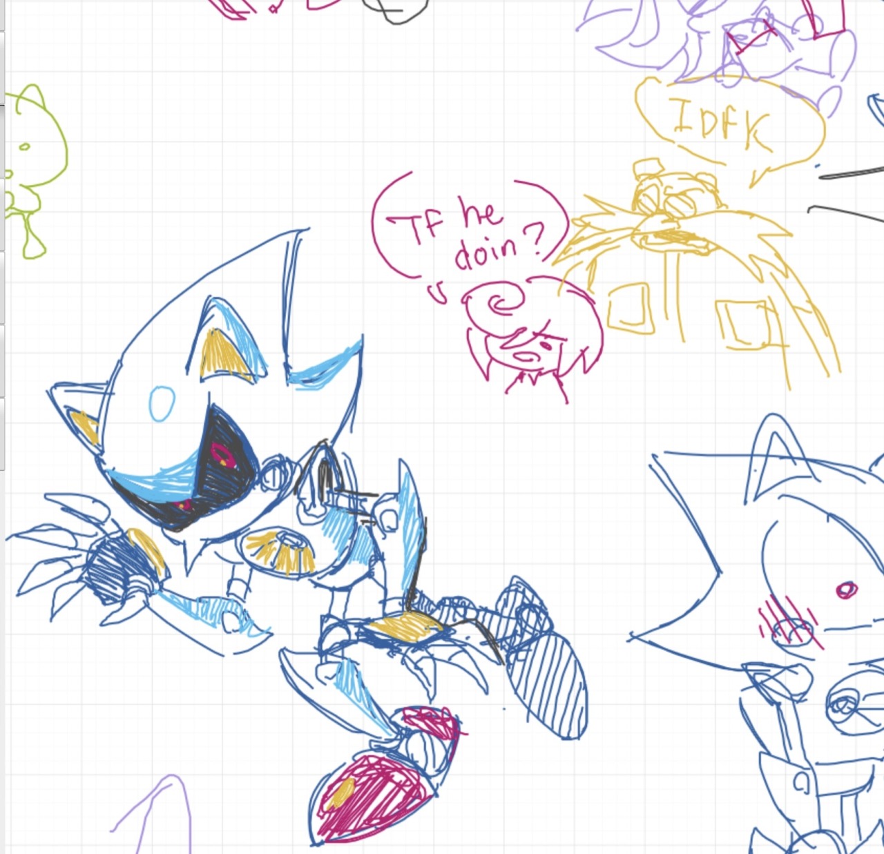 metal sonic (sonic) drawn by iyo_(1eavethebus)