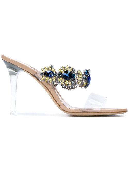 Indulge your inner princess with these bejeweled mules; from Rihanna’s collab with Manolo Blah