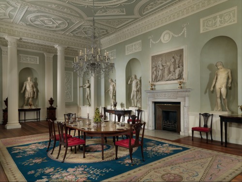 via-appia:Dining room from Lansdowne House, 1766-69 After a design by Robert Adam (1728 – 1792