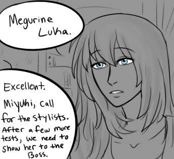      ((I really enjoy seeing comics/drawing headcanons that show the vocaloids in pre-vocaloid development (for example, when they’re still being tested/created in a lab) so i decided i wanted to try it with luka! not sure if i’ll continue