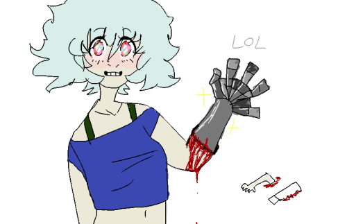 i forgot to make her clothes more interesing Goretober 19: 19. Toolbox Injuries/Robotic Parts/P