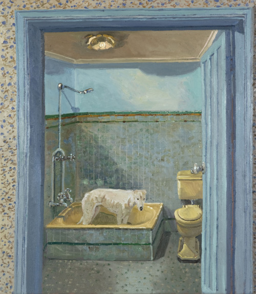 huariqueje: Lucy’s bathroom,  -  Lucy Culliton , 2010..Australian,b.1966  -Oil 