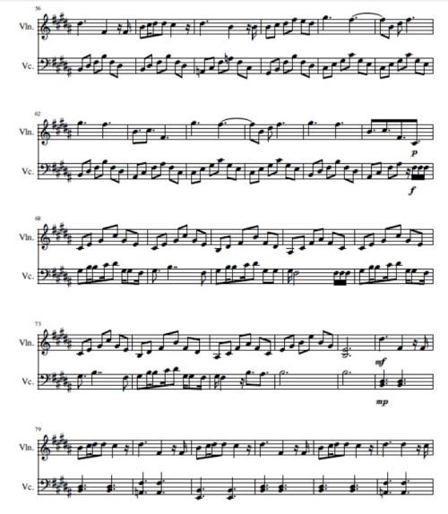 itonlyleadstotreble:As requested by an anon, here is The Only Exception by Paramore for a violin/cel