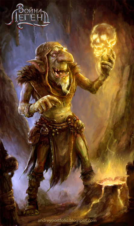 Goblin Shaman by Allnamesinuse