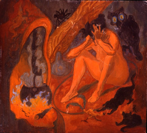 folkhorrorrevival - Paul Ranson - Witches in Saturnalia, c. 1891