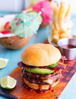 nom-food:  Aloha burgers with island jerk