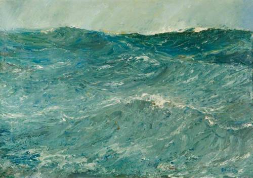 Waves  -  R.H. Belder  British 1910- Oil on canvas, 46.8 x 65.9 cm Shipley Art Gallery