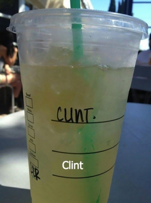 quietlysmoking: verimelliott:  iraffiruse:  Gotta work on that spacing  y'all what the fuck was bull tit anus tryna be tho   Clint lol 