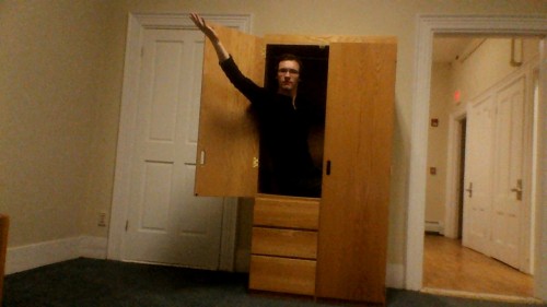doctorspockspaceman:zombiekatee:My boyfriend just climbed into the wardrobe saying its bigger on the