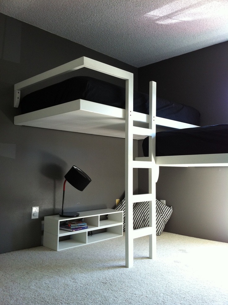 Loft bed with a cool teenager bedroom ideas