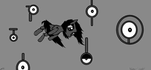 One Of My Old Drawings. Unknown Pony. Thinking Of Making Her Into A Batpony