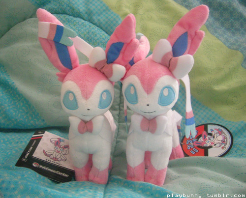 eeee i got a few new Sylveon things today ovothe top picture is a limited edition