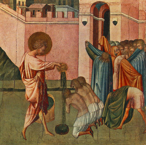 Giovanni di Paolo, St. Ansanus Baptizing, Christian Museum, Esztergom, Hungary, 1440s