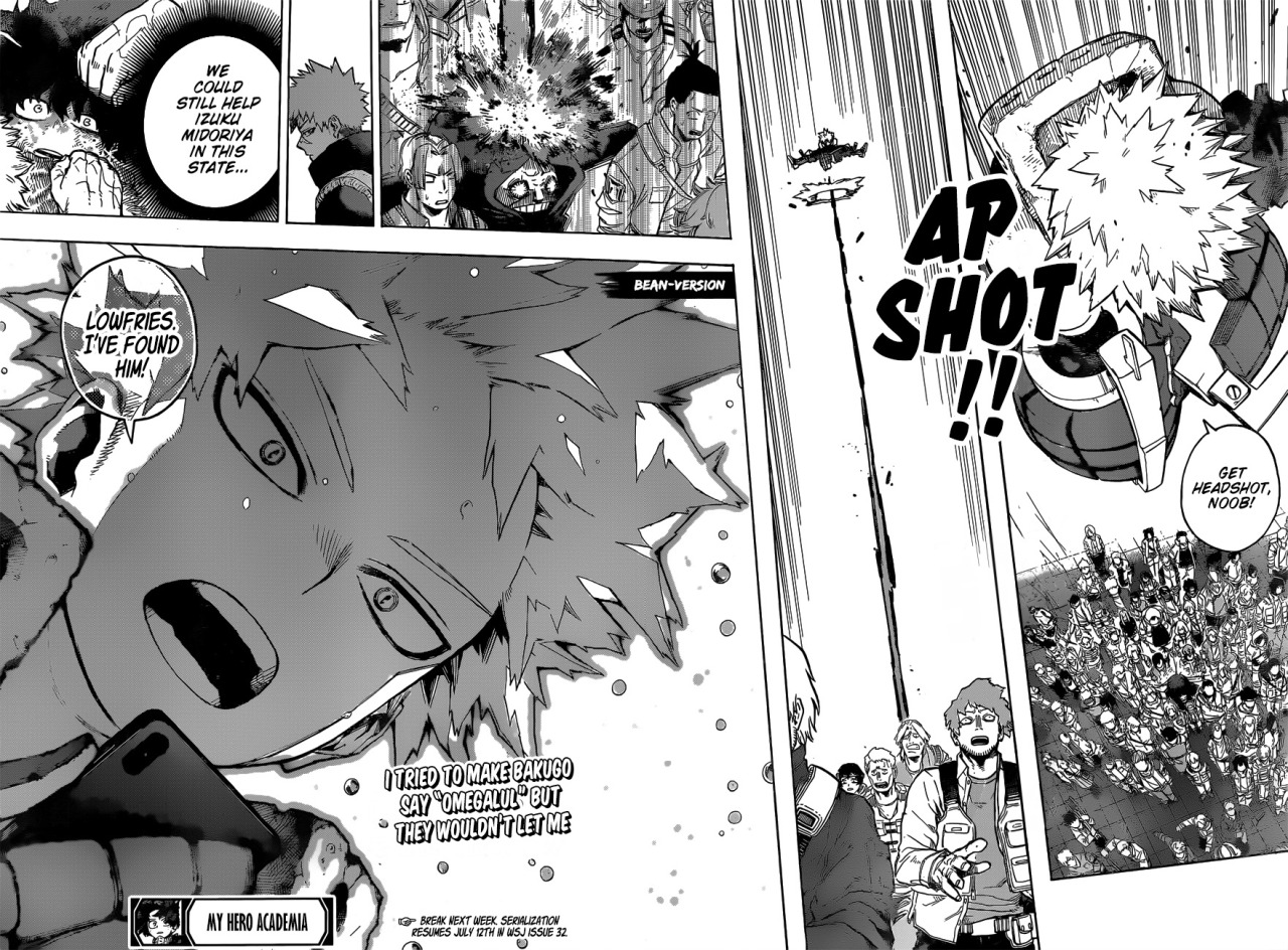 My Hero Academia Ch 318 forget it, jake. it's character development. — BnHA Chapter 318: On Your  Left