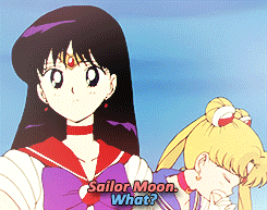 bluetiefling:  Favorite Sailor Moon Scenes → Rei’s Goodbye to Usagi in Season
