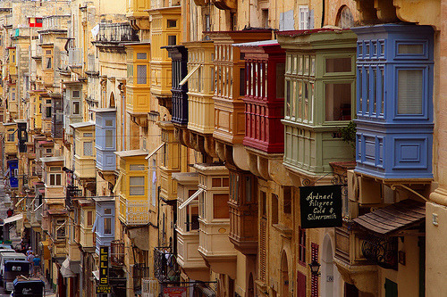 thewalkingjedi:Balconies, Malta #atlas obscura#malta