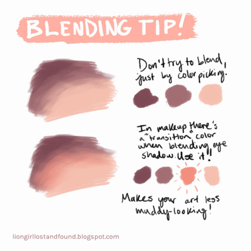 Digital Blending Tip: Use a transition color! Finally dusting off the cobwebs on my blending tip wit