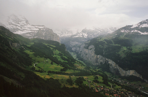 29b: Danielle Nelson, in the valley of waterfalls. Switzerland. 2013