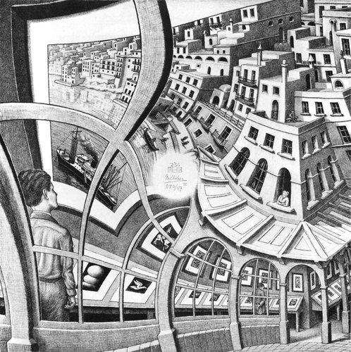 artist-mcescher - Print Gallery, 1956, M.C. Escher