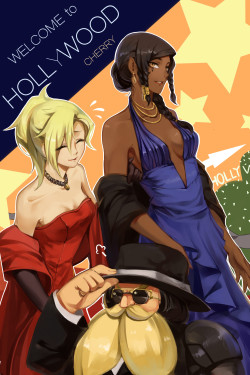 borealisowl:  Welcome to Hollywood, Pharah and Mercy / CherryOQ 