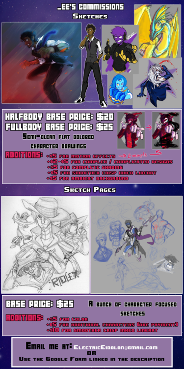  COMMISSIONS ARE OFFICIALLY OPEN! (ﾉ◕ヮ◕)ﾉ*:･ﾟ✧ Lots of info can be seen in these adverts! If you hav