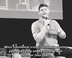 dickiebirdie37:  Jensen about the most emotional scene this season 