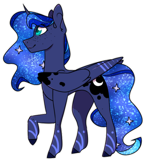 lizzyheartdraws:I did some Luna art :D I just wanted to doodle some galaxy-ish hair so Luna came to my mind.
