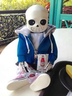 oreophin: I love this doll! It was expensive but so worth it! I’m planning on taking him to Walt Disney World this summer.   Look how cute he is! ^_^  Sans is a resin ball jointed doll from Sansdoll on twitter. 