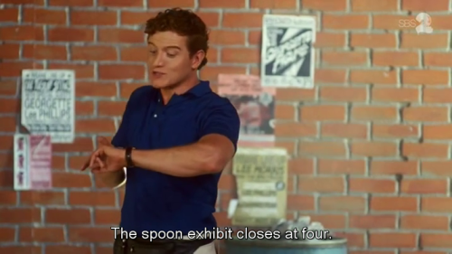 The Museum of Cups and Saucers and its Spoon exhibit, in Danger 5, Merry Christmas Colonel, 2015, S0