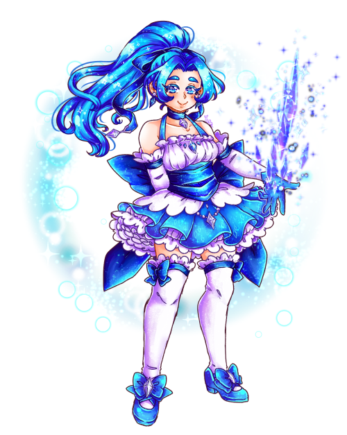 Commission for flashkannon of their lovely magical girl oc Glittering Diamond! 