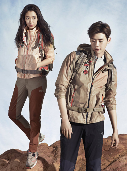 sexy4yennie:  Lee Jong Suk and Park Shin Hye - Millet S/S 2015 , cr kmagazinelovers