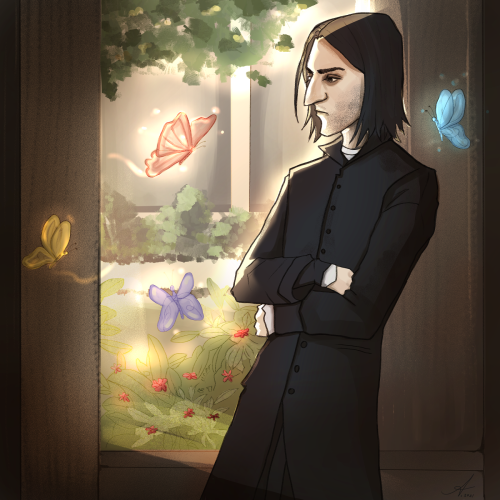 Snape wants to be dark and mysterious but nice weather is ruining his vibe.Happy belated birthday @s