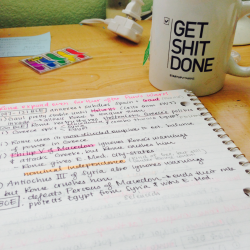 universityandme:  12:29pm: taking notes on how rome is bossy and having some green tea in this beautiful mug.