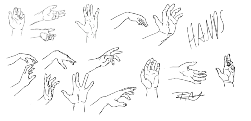decided to practice drawing hands