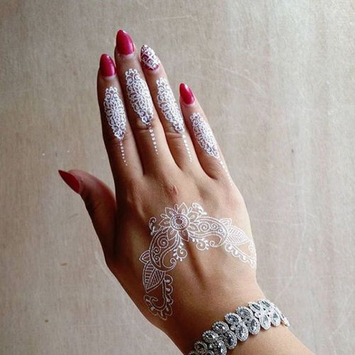 Porn jedavu:      Stunning White Henna Tattoos photos