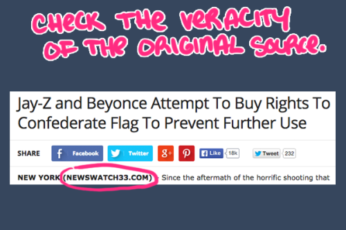 coelasquid:uglyfun:HOW TO FACT-CHECK ON TUMBLRA few notes:Do this for every informative/news-related