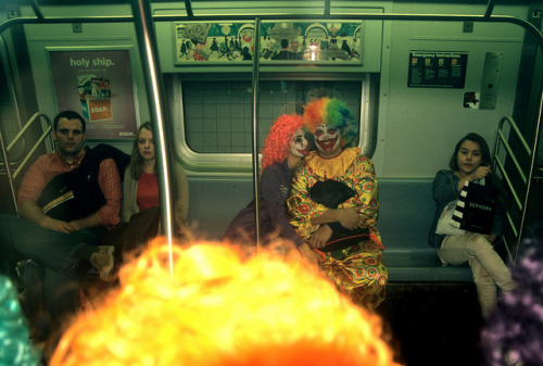 imshootingfilm:Halloween in the New York’s subway in the 1980’s by Steven Siegel