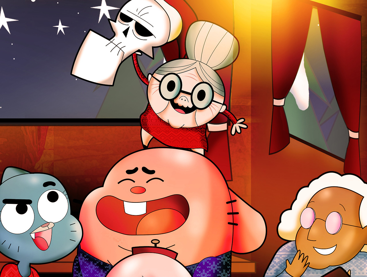xeternalflamebryx: A few years ago I drew Christmas picture around cartoonn netowrk