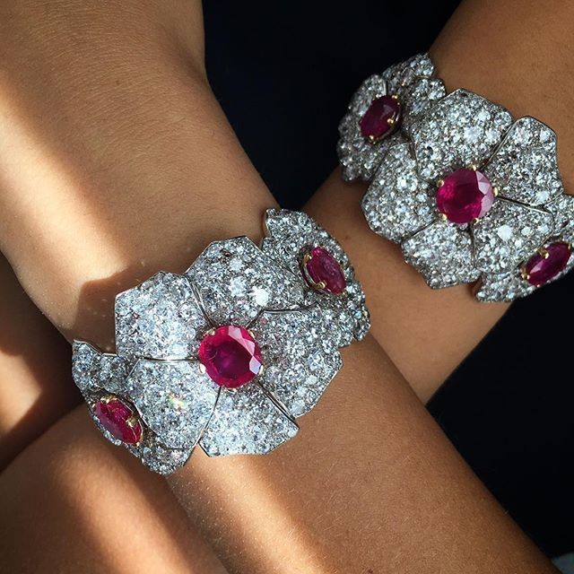 cartier ruby and diamond bracelet