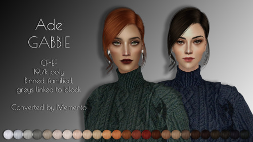 Four female hair retextureClick name for view anglesAde Ariana (SFS / Mediafire)Ade Frostbyte (SFS /