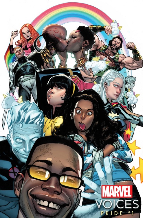 This is the Olivier Coipel variant cover for Marvel Voices: Pride #1.