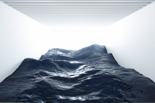 itscolossal:Japanese Art Collective ‘Mé’ Creates a Hyperrealistic Landscape of Ocean Waves at the Mo